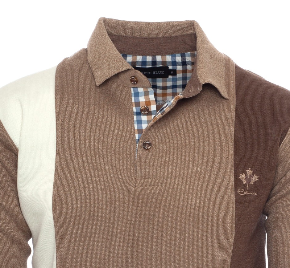 Men’s vertical stripe polo – elegant & comfortable