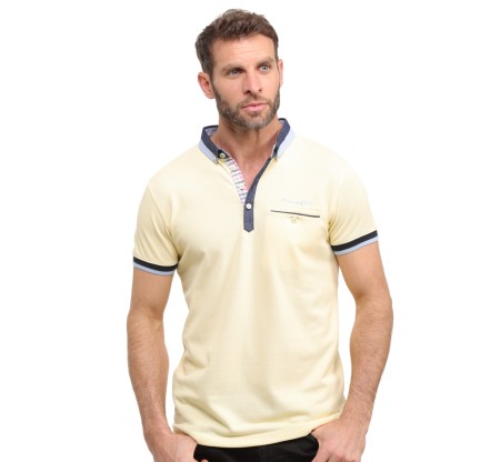 Polo piqué col chemise
