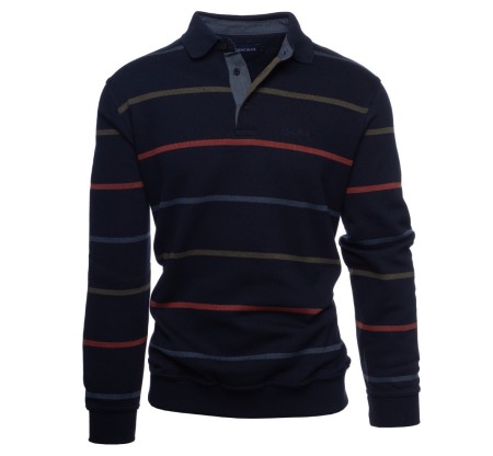 Men’s striped polo in soft brushed knit – Made in Portugal Men’s striped polo in soft brushed knit – Made in Portugal