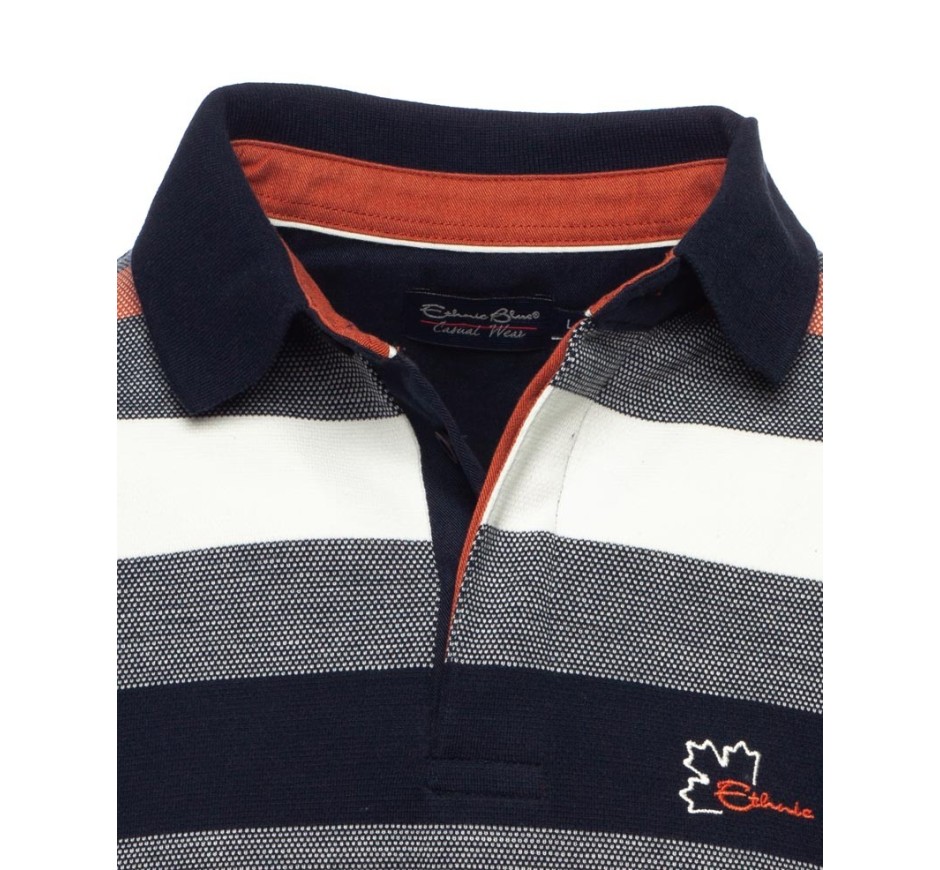Polo homme rayé toucher doux – Confort et élégance Made in Portugal