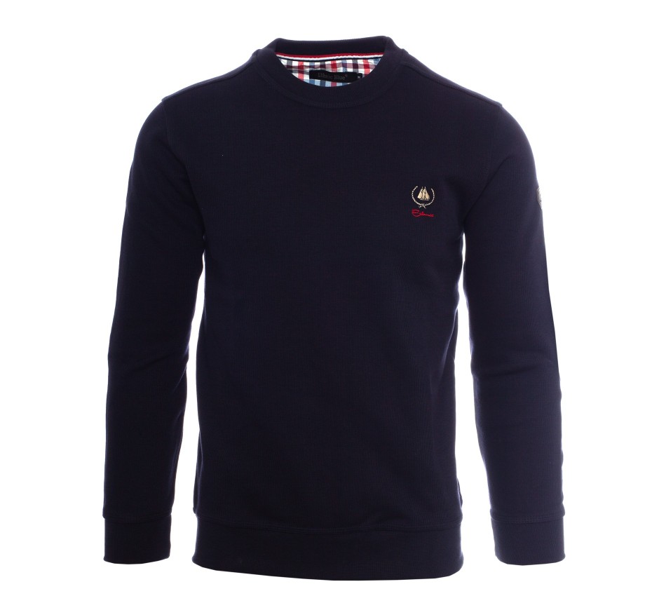 Men's Round Neck Sweatshirt - Premium Quality | Ethnic Blue