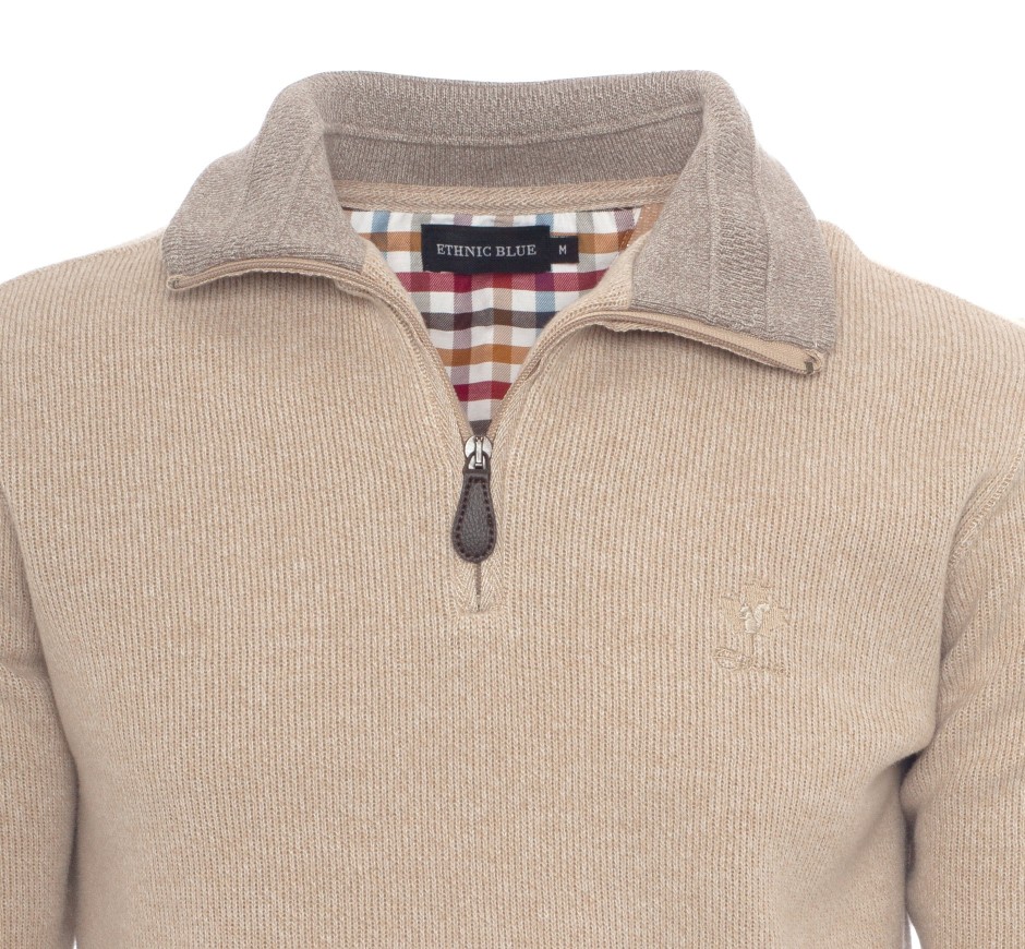 Sweat Zip Signature Homme | Confort & Style – Ethnic Blue