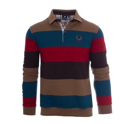 Iconic Striped Polo in Soft touch Knit Portugal
