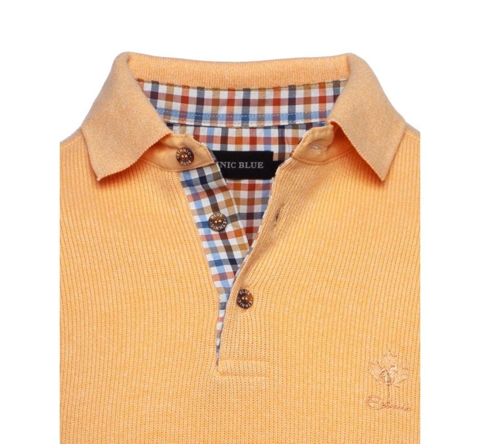 Polo homme signature manches longues toucher doux