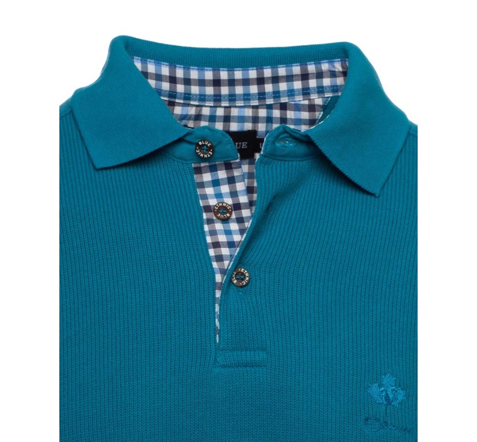 Polo homme signature manches longues toucher doux