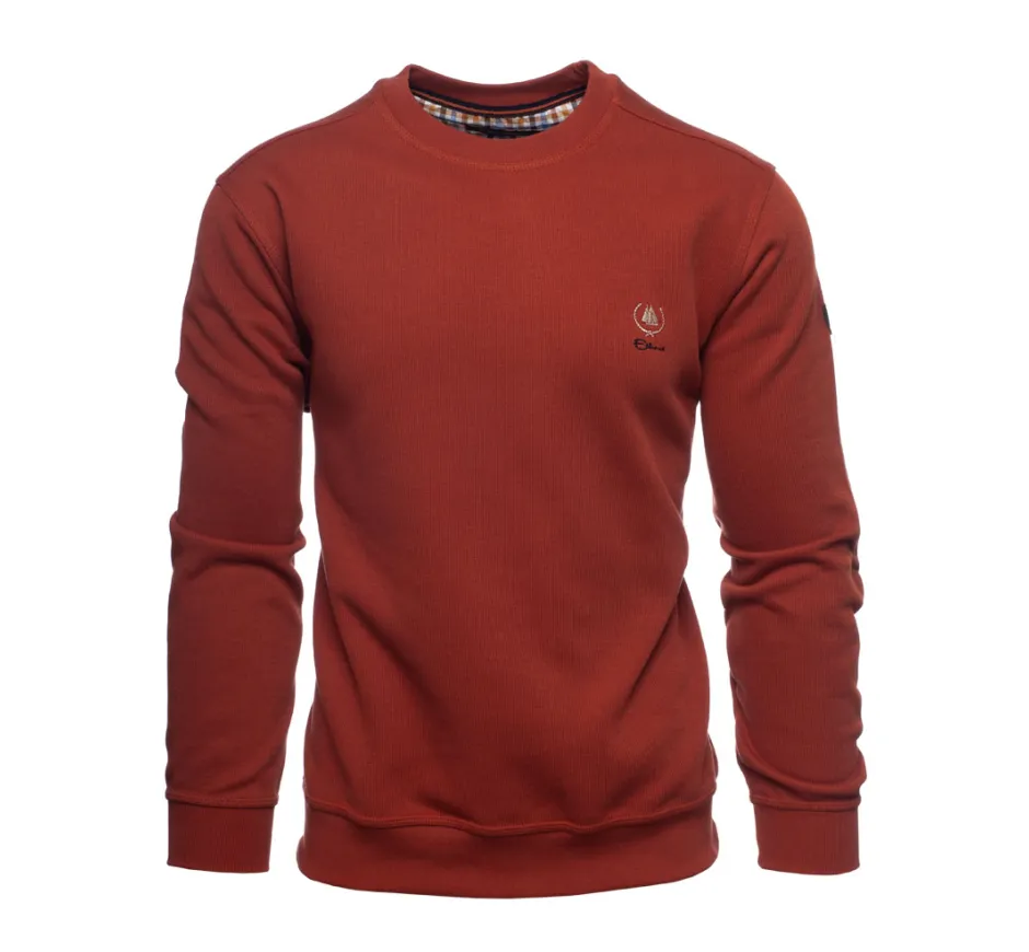 Sweat-shirt col rond uni TERRACOTTA