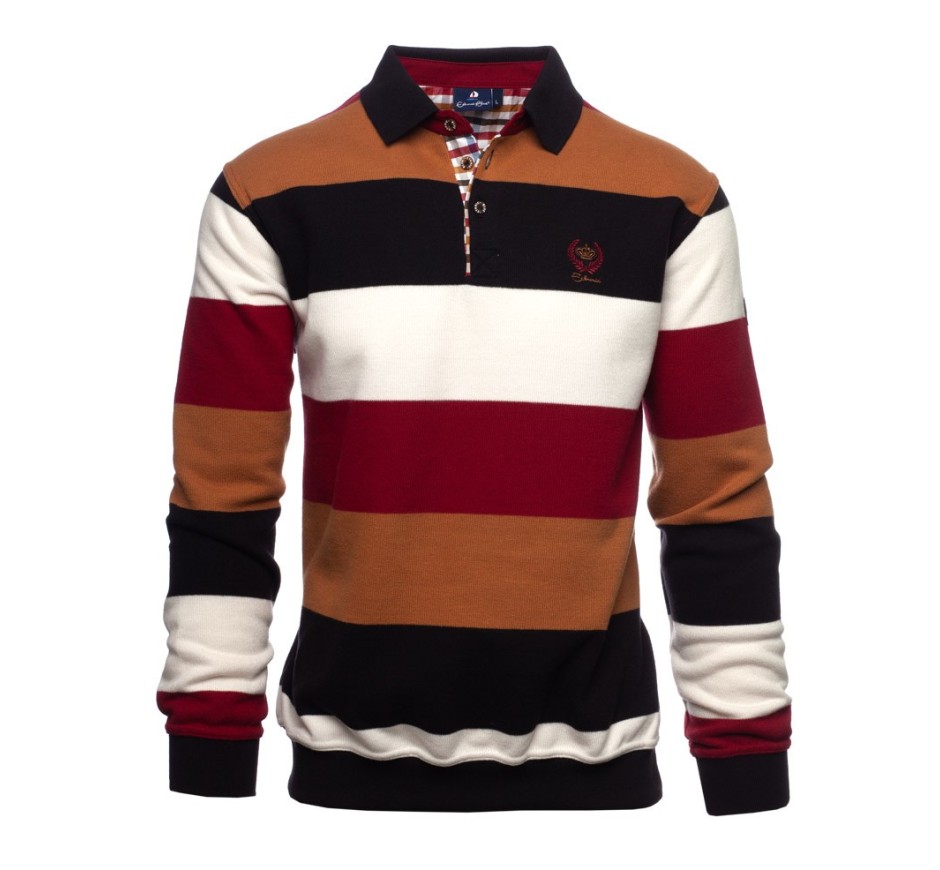 Polo rayé iconique en maille douce Portugal