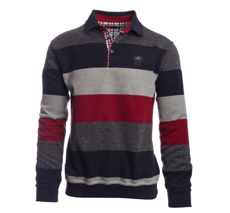 Polo rayé iconique en maille douce Portugal