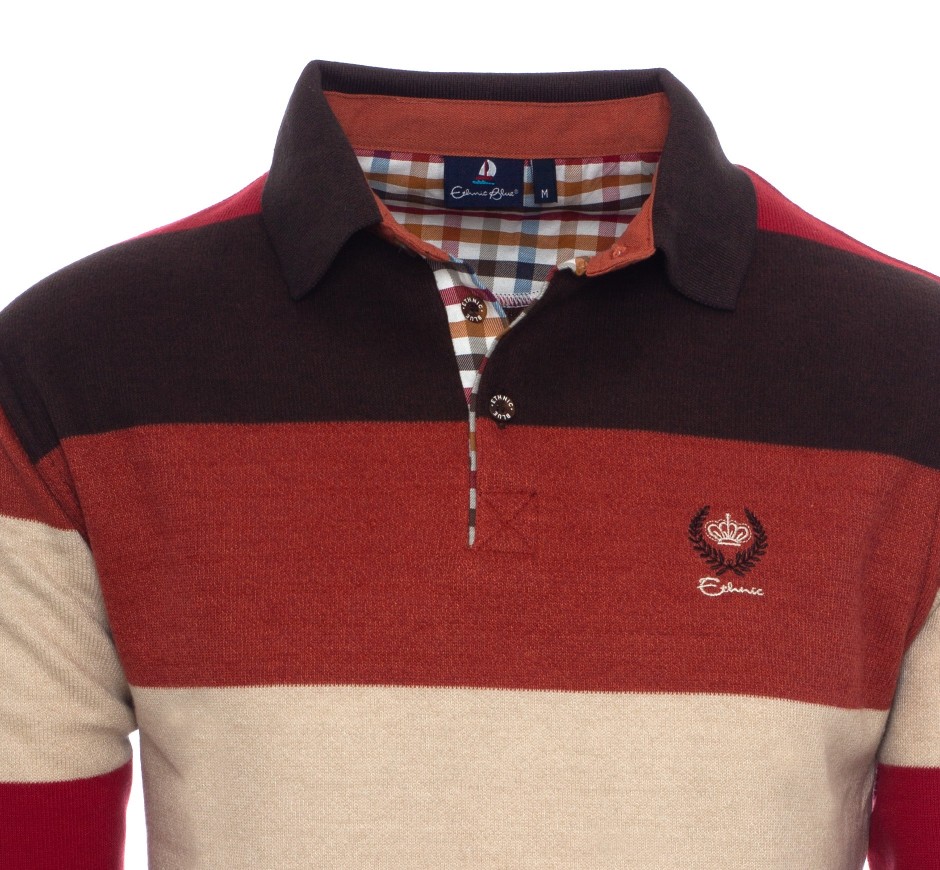 Polo rayé iconique en maille douce Portugal