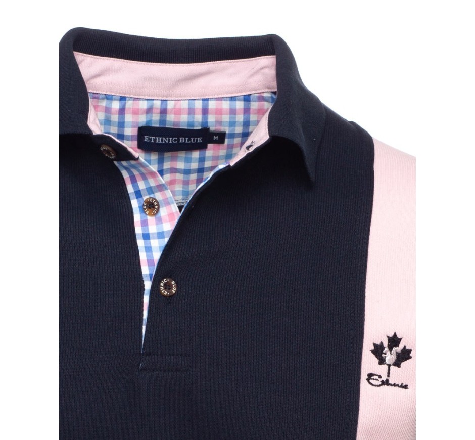 Men’s vertical stripe polo – elegant & comfortable