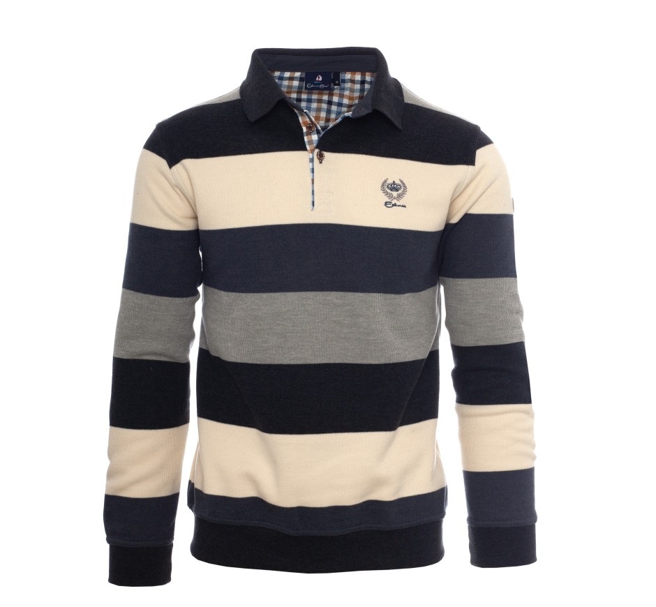 Polo rayé iconique en maille douce Portugal