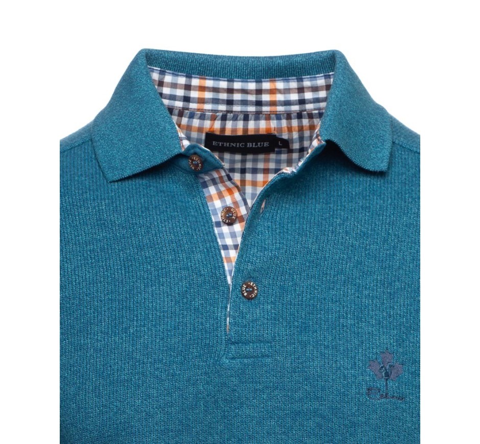 Polo homme grandes tailles 3XL & 4XL – Ethnic Blue