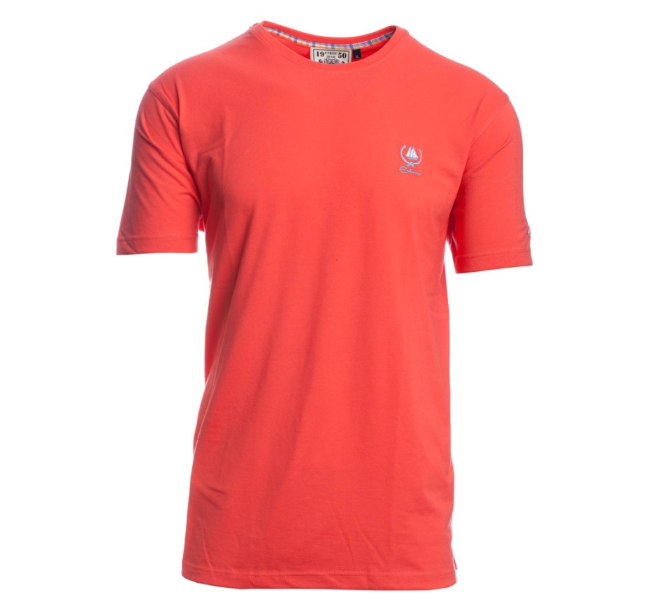 T-shirt homme uni jersey manches courtes jaune col V