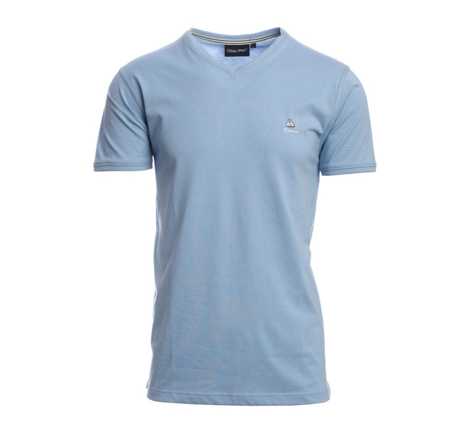 T-shirt col V homme – Confort coton polyester | Ethnic Blue