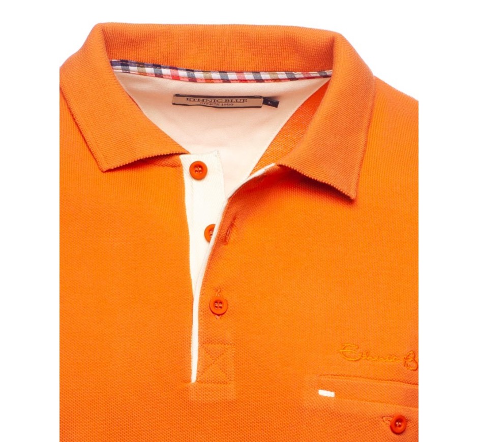 Polo Piqué Homme Contrasté - Confort & Style | Ethnic Blue