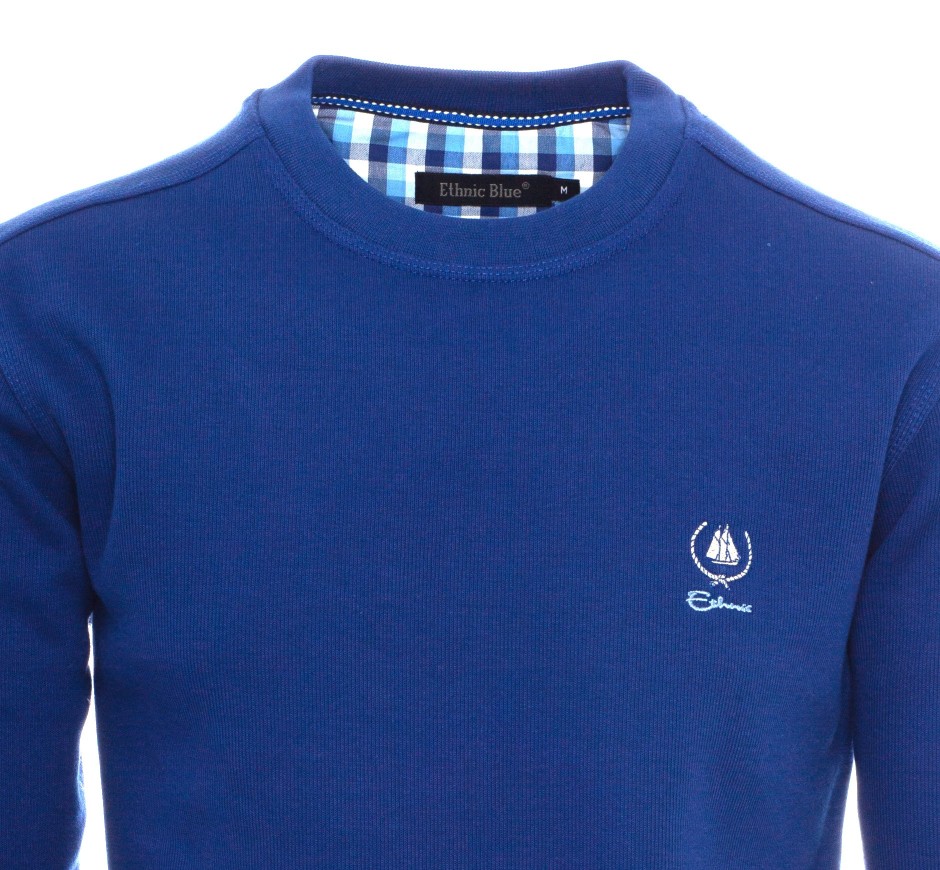 Sweat-shirt col rond homme GRIS MOYEN