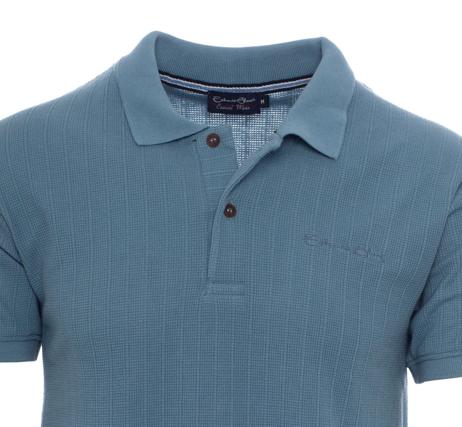 Polo Maille Fantaisie Homme - Respirant & Élégant | Ethnic Blue