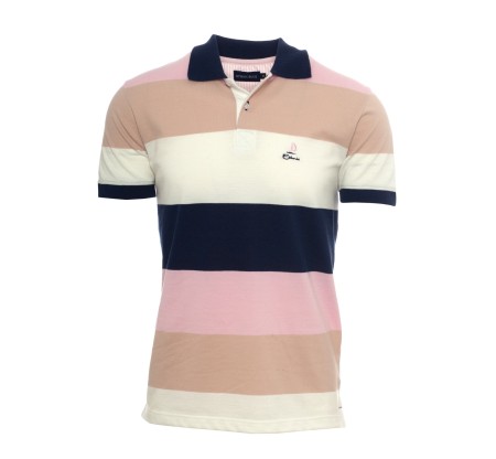 Striped Piqué Polo