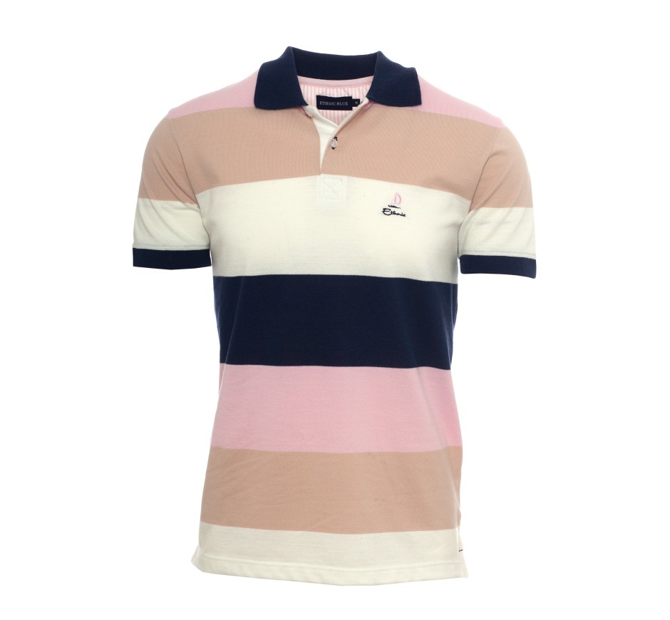 Striped Piqué Polo
