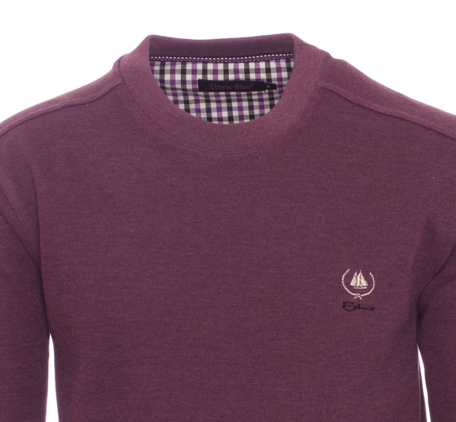 Sweat-shirt Col Rond Homme - Fabriqué au Portugal | Ethnic Blue