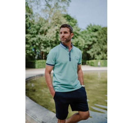 Polo piqué col chemise