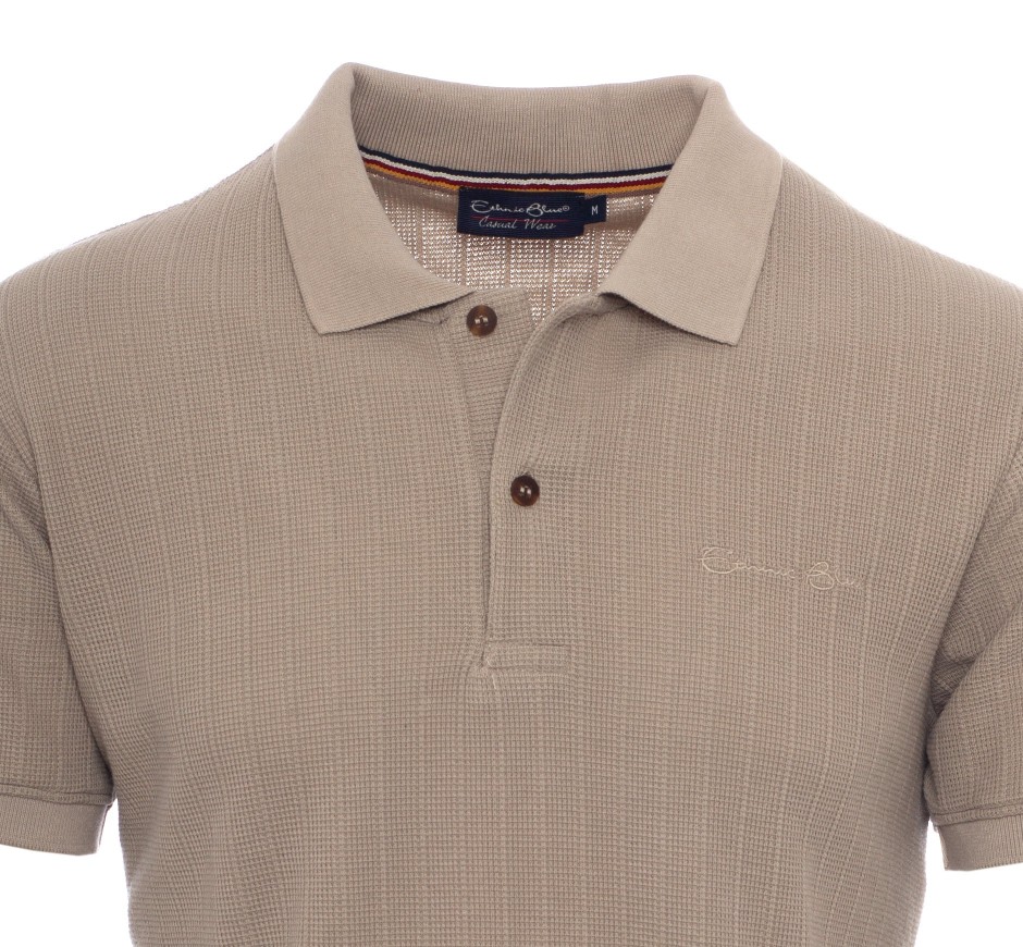 Polo Maille Fantaisie Homme - Respirant & Élégant | Ethnic Blue