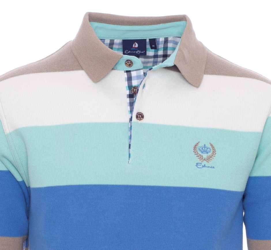 Polo rayé iconique en maille douce Portugal