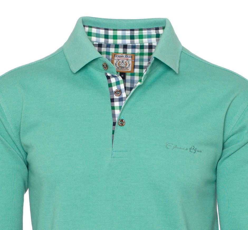 Men's Piqué Polo Shirt - Easy Care Cotton Blend | Ethnic Blue