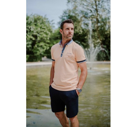 Polo piqué col chemise