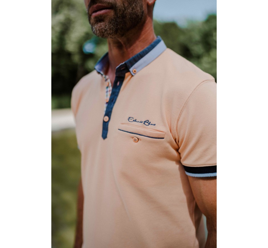 Polo piqué col chemise – élégance et confort