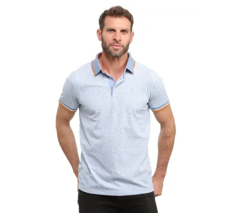 Polo Jersey Imprimé Fleuri– Élégance Ethique Made in Portugal
