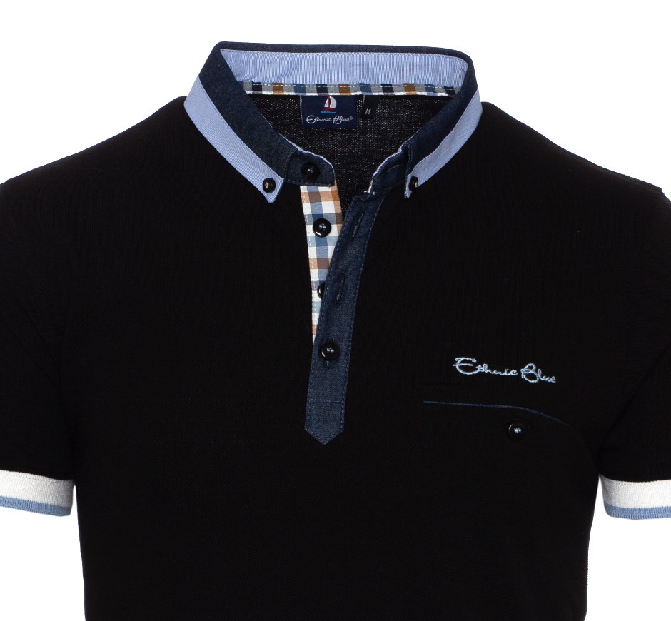 Polo piqué col chemise – élégance et confort