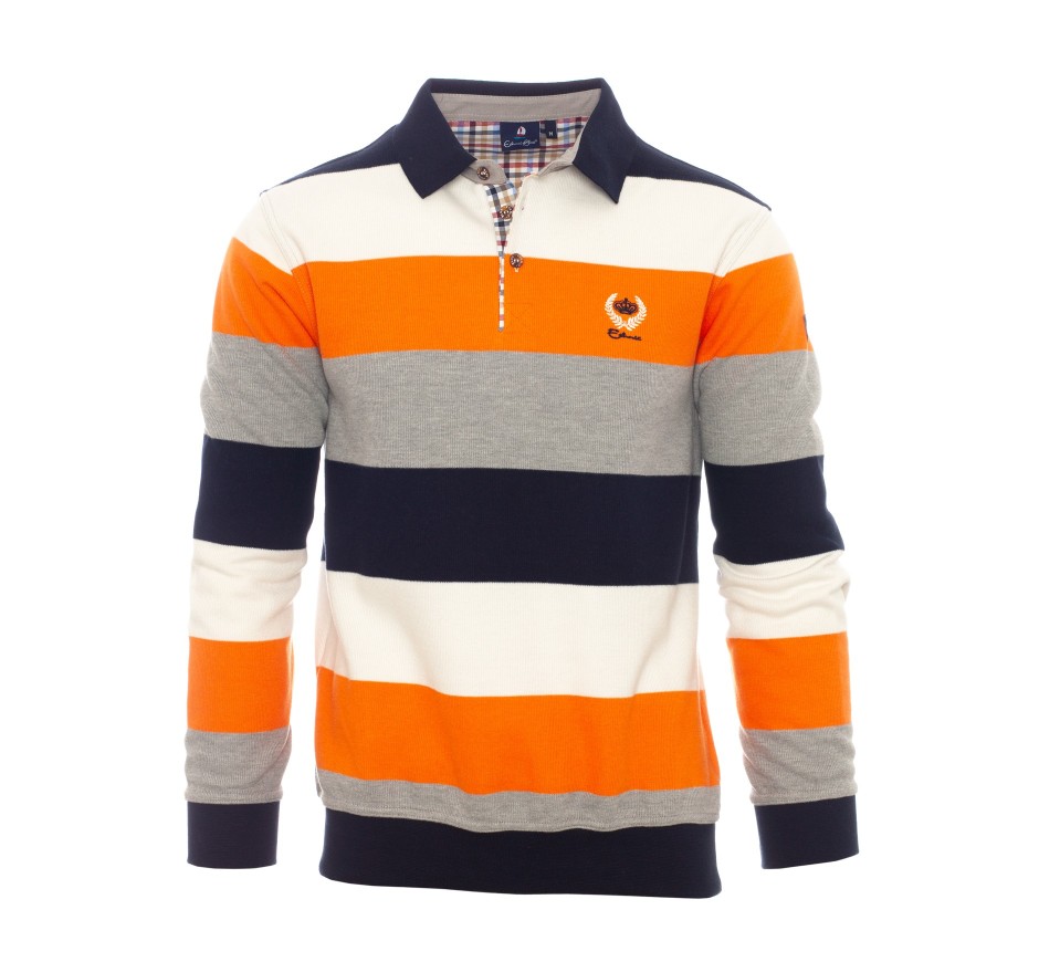 Polo homme rayé iconique en maille douce Portugal