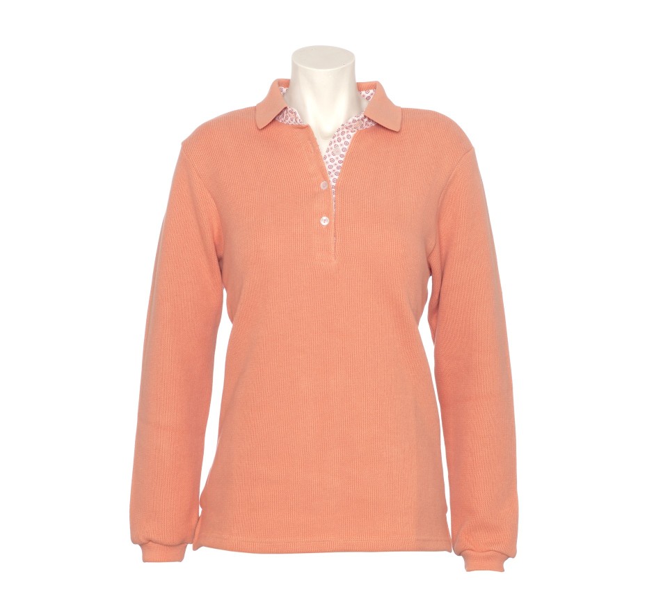 Women's Signature Long Sleeve Polo - Soft Touch | Ethnic Blue