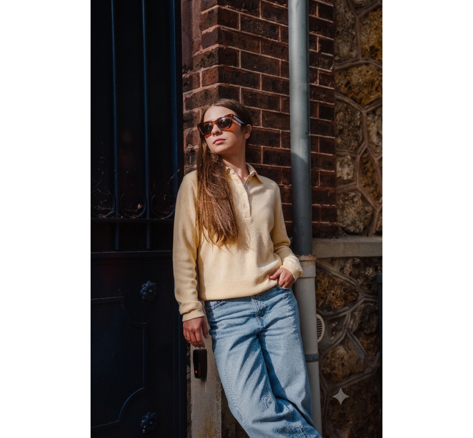 Polo Signature Femme Vanille