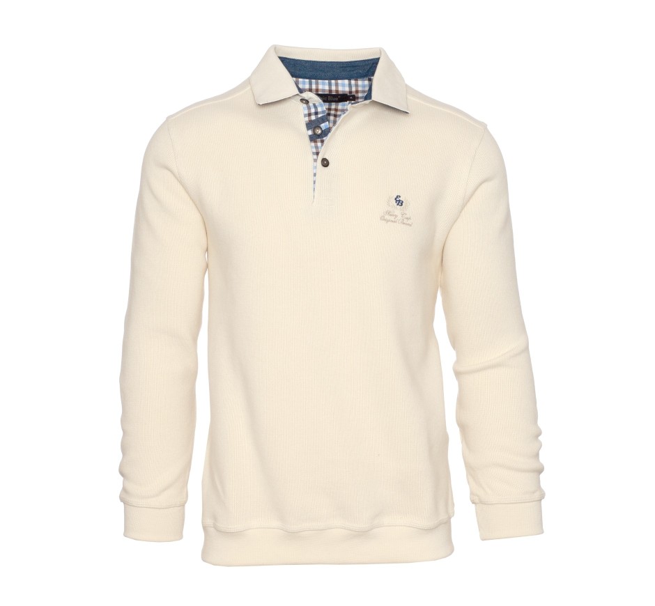 Men's Signature Polo with Elbow Patches - Soft Knit | Ethnic Blue