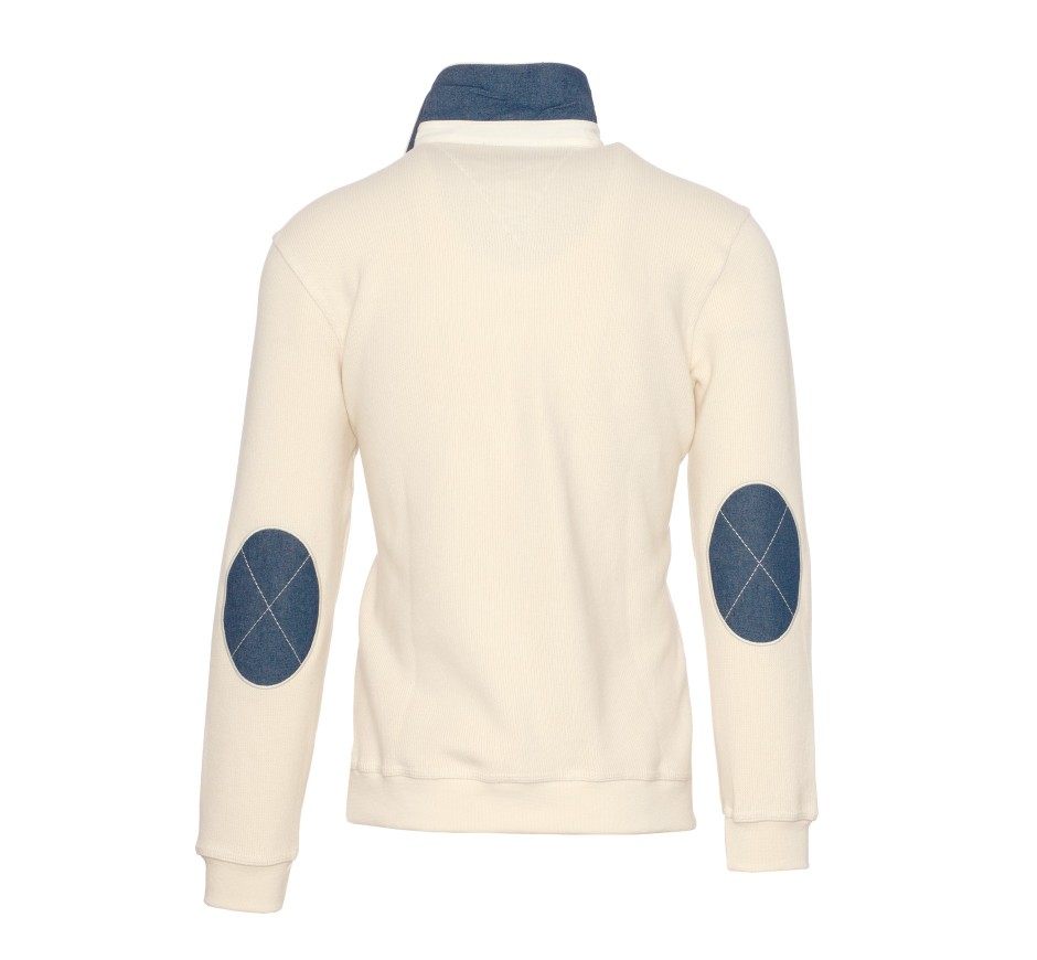 Polo Signature Homme avec Coudières Maille Douce | Ethnic Blue