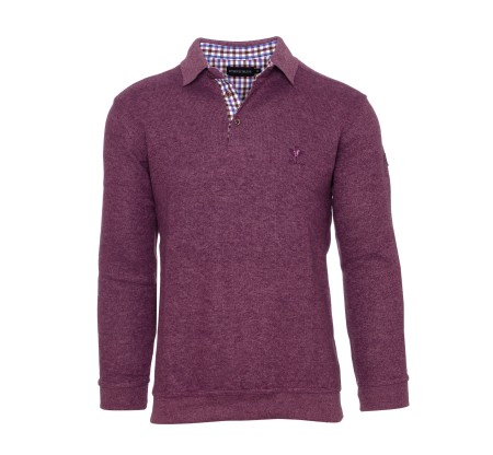 Polo Signature Aubergine Chiné