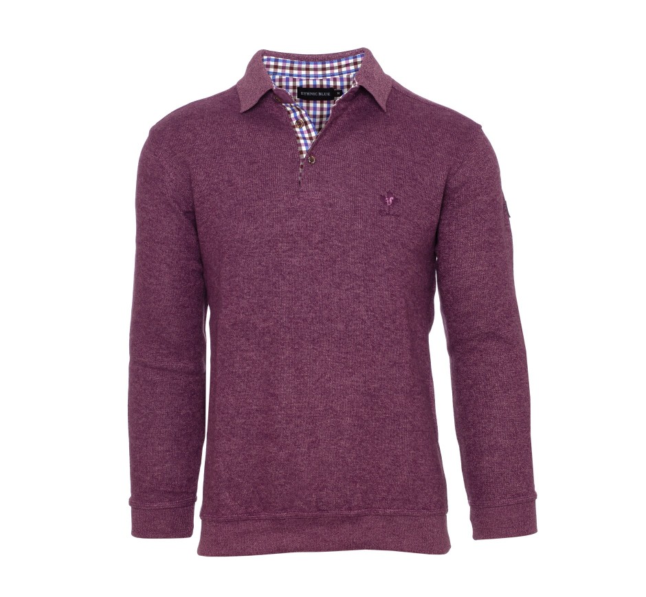 Polo Signature Aubergine Chiné