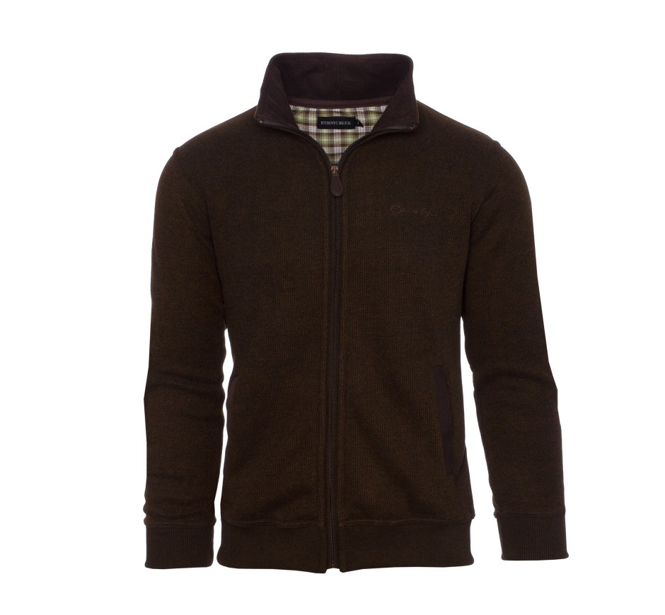 Veste en maille homme toucher doux | Ethnic Blue