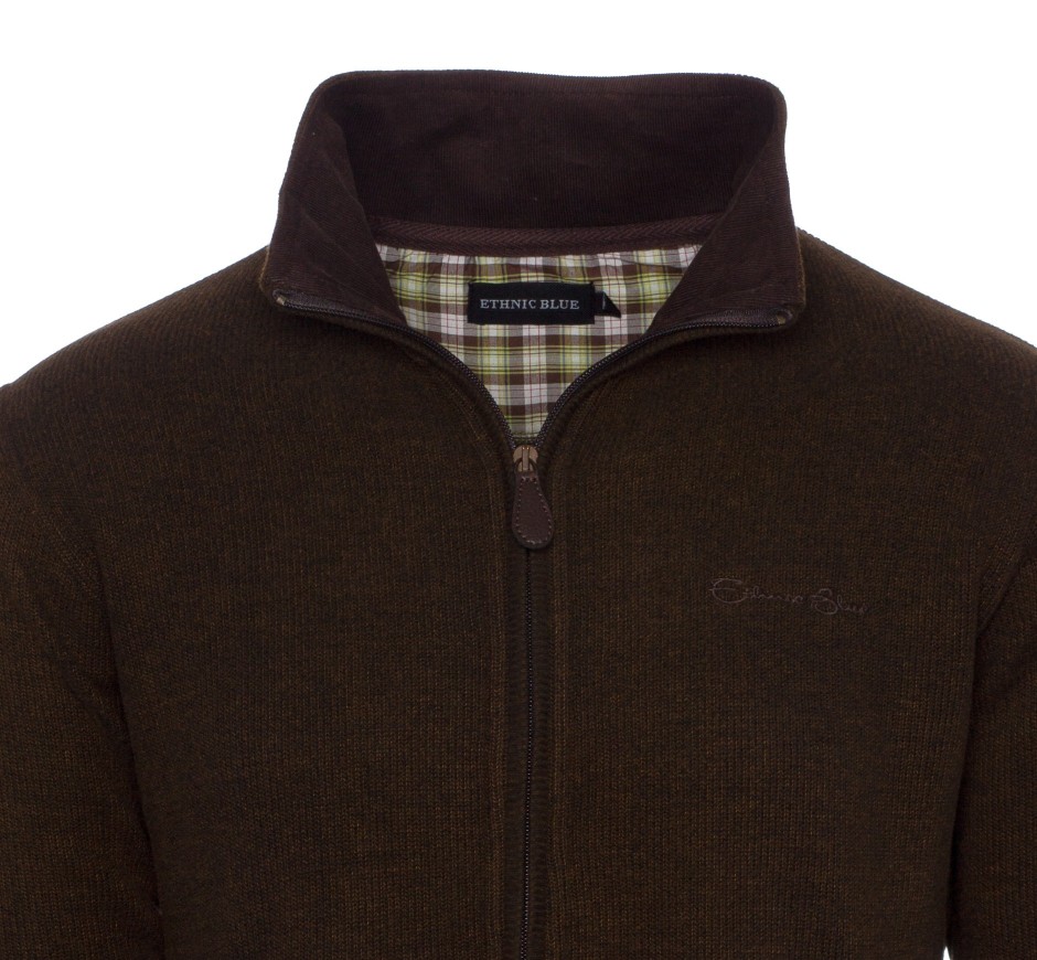 Veste en maille homme toucher doux | Ethnic Blue