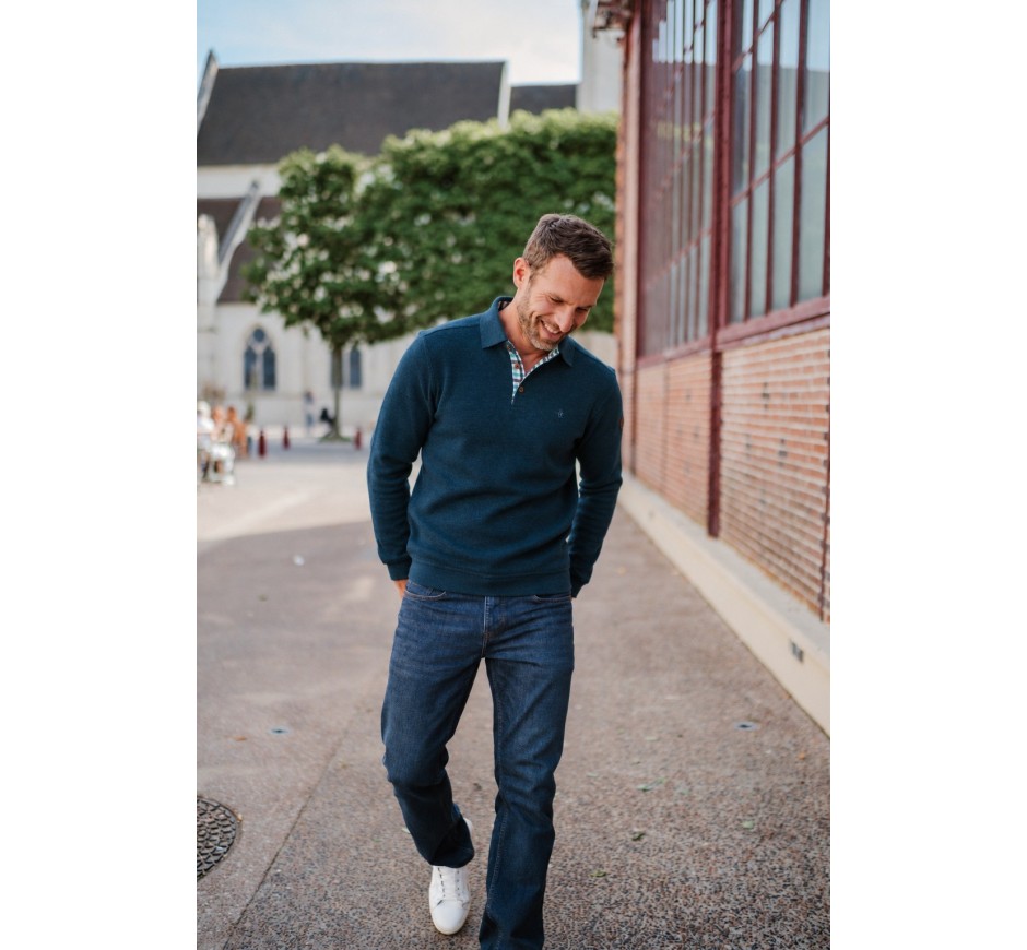 Polo homme grandes tailles 3XL & 4XL – Ethnic Blue