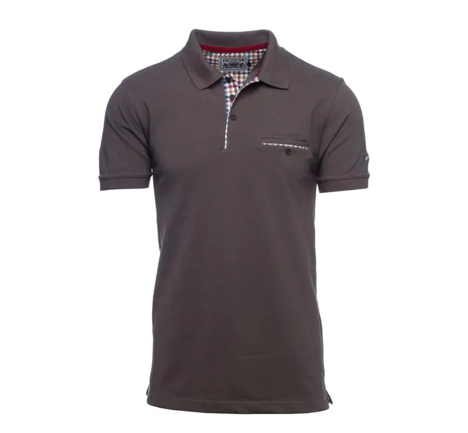 Polo piqué manches courtes uni poche