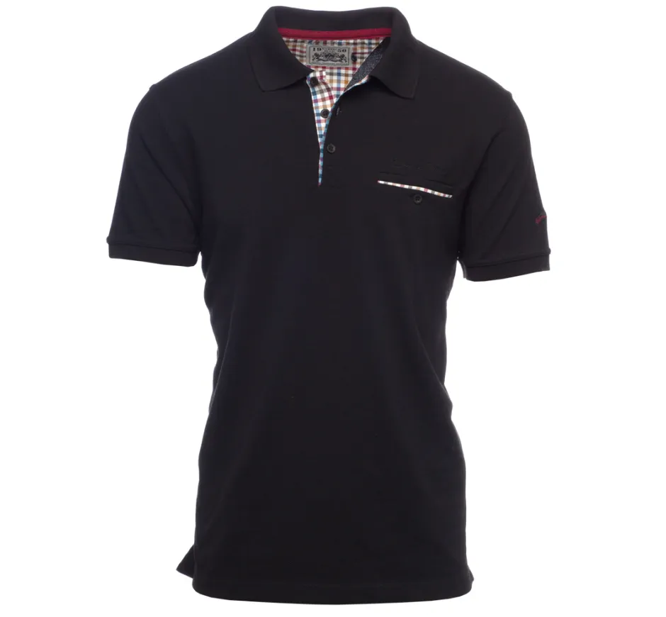 Polo piqué manches courtes uni poche