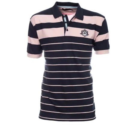 Polo piqué manches courtes rayé Polo piqué manches courtes rayé