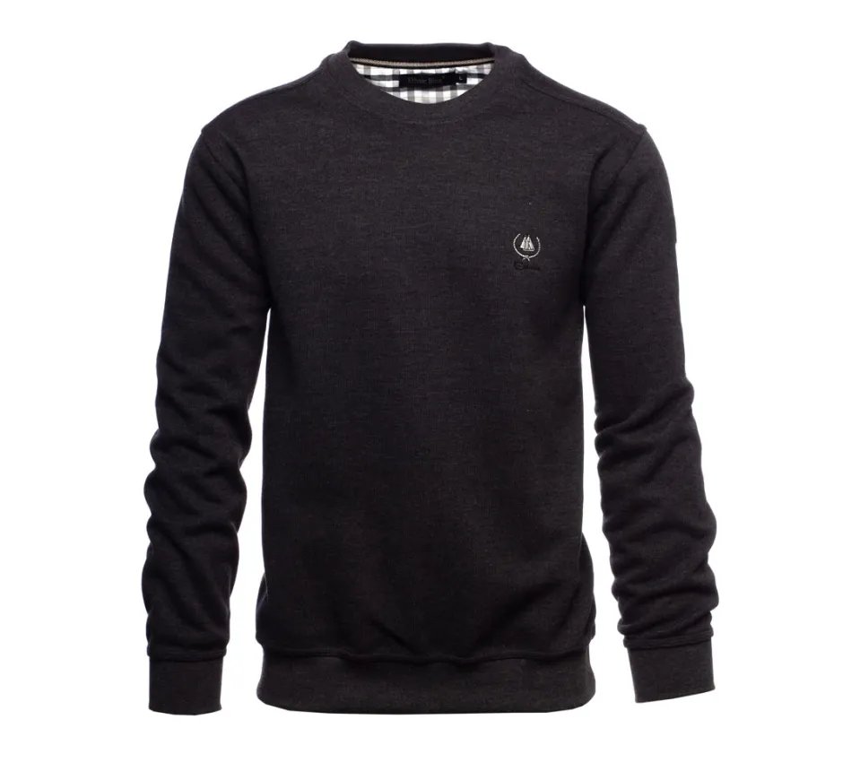 Sweat-shirt col rond uni ANTHRACITE