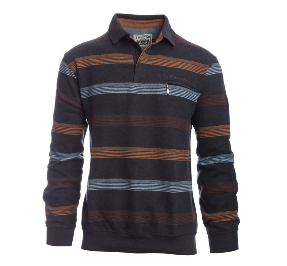 Polo manches longues rayé
