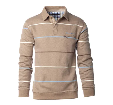 Polo manches longues rayé
