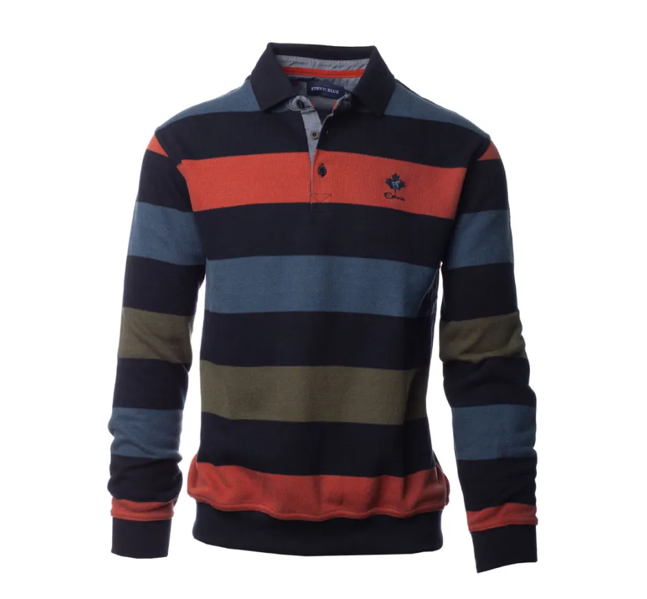 Polo manches longues rayé