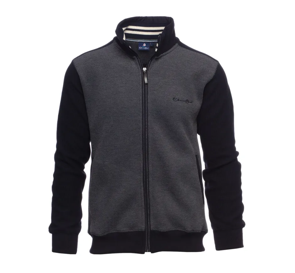 Zipped Textured Knit Jacket